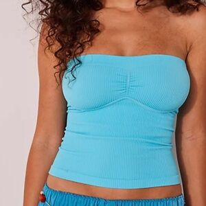 Free People Meg Seamless Tube Top in Sky